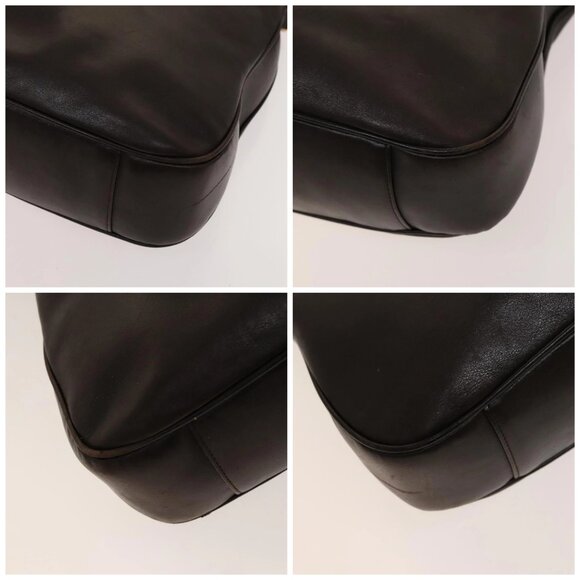 GUCCI Bamboo Shoulder Bag Leather 2way Brown Gold Auth 139168 - Picture 14 of 16